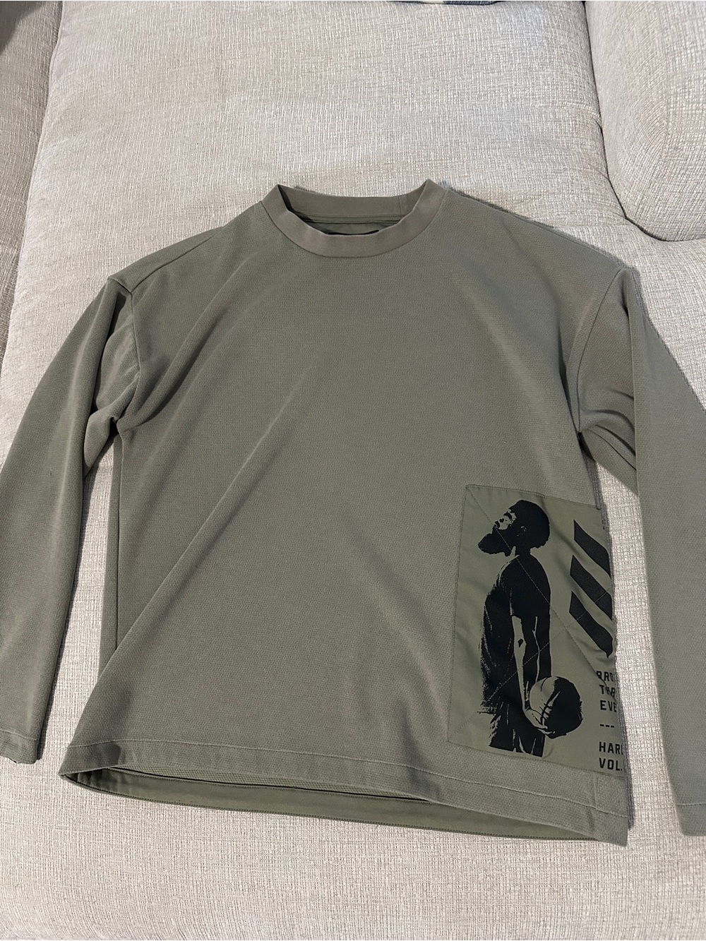 Adidas James Harden Brothers Through Everything Long Sleeve, Olive, Men’s M
